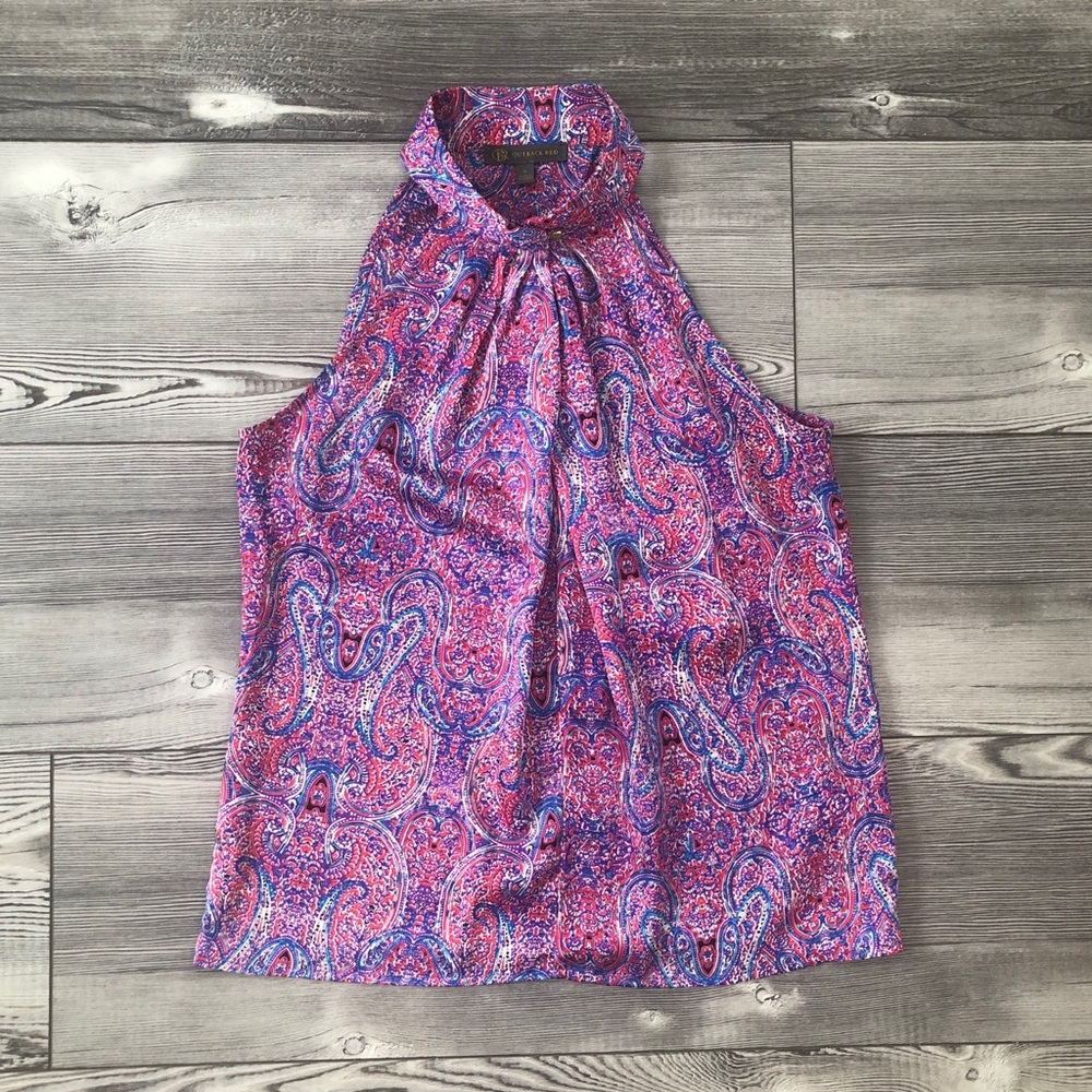 Outback Red Paisley Print Highneck tank, small